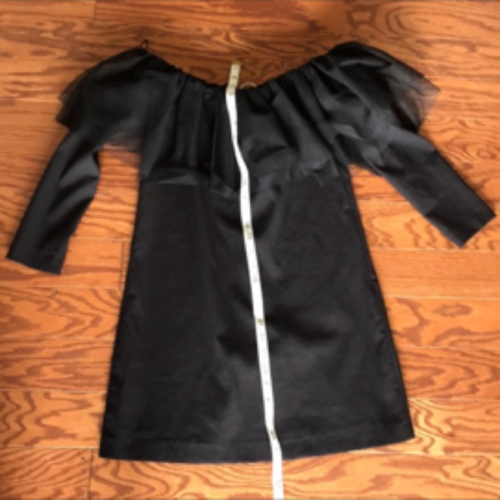 Zara Black Off Shoulder Mini Dress Sz s - Picture 7 of 7